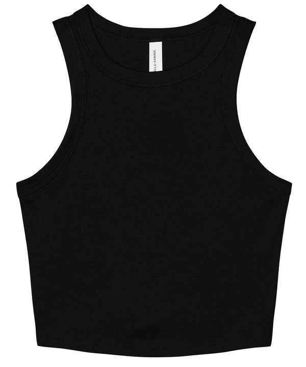 Bella Canvas Women’s Micro Rib Racer Tank - Solid Black Blend