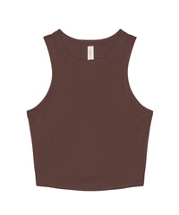 Bella Canvas Women’s Micro Rib Racer Tank - Solid Cocoa Blend