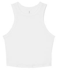 Bella Canvas Women’s Micro Rib Racer Tank - Solid White Blend