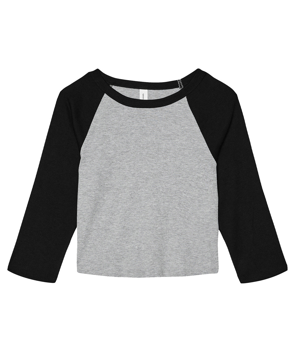 Bella Canvas Women’s Micro Rib 3/4 Raglan Baby T-shirt - Athletic Heather/Black