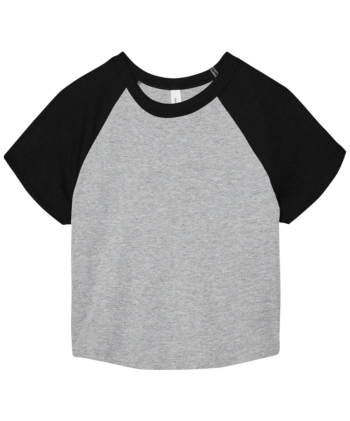 Bella Canvas Women’s Micro Rib Raglan Baby T-shirt - Athletic Heather/Black