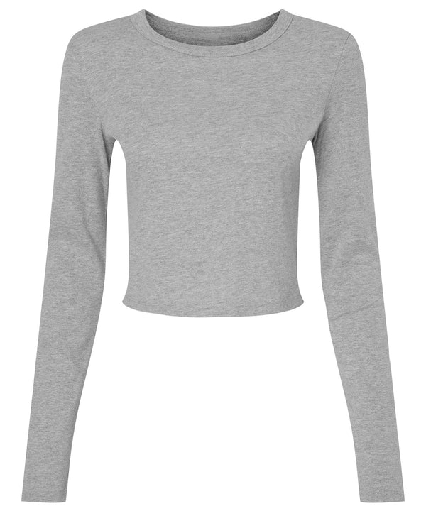 Bella Canvas Women’s Micro Rib Long Sleeve Baby T-shirt - Athletic Heather
