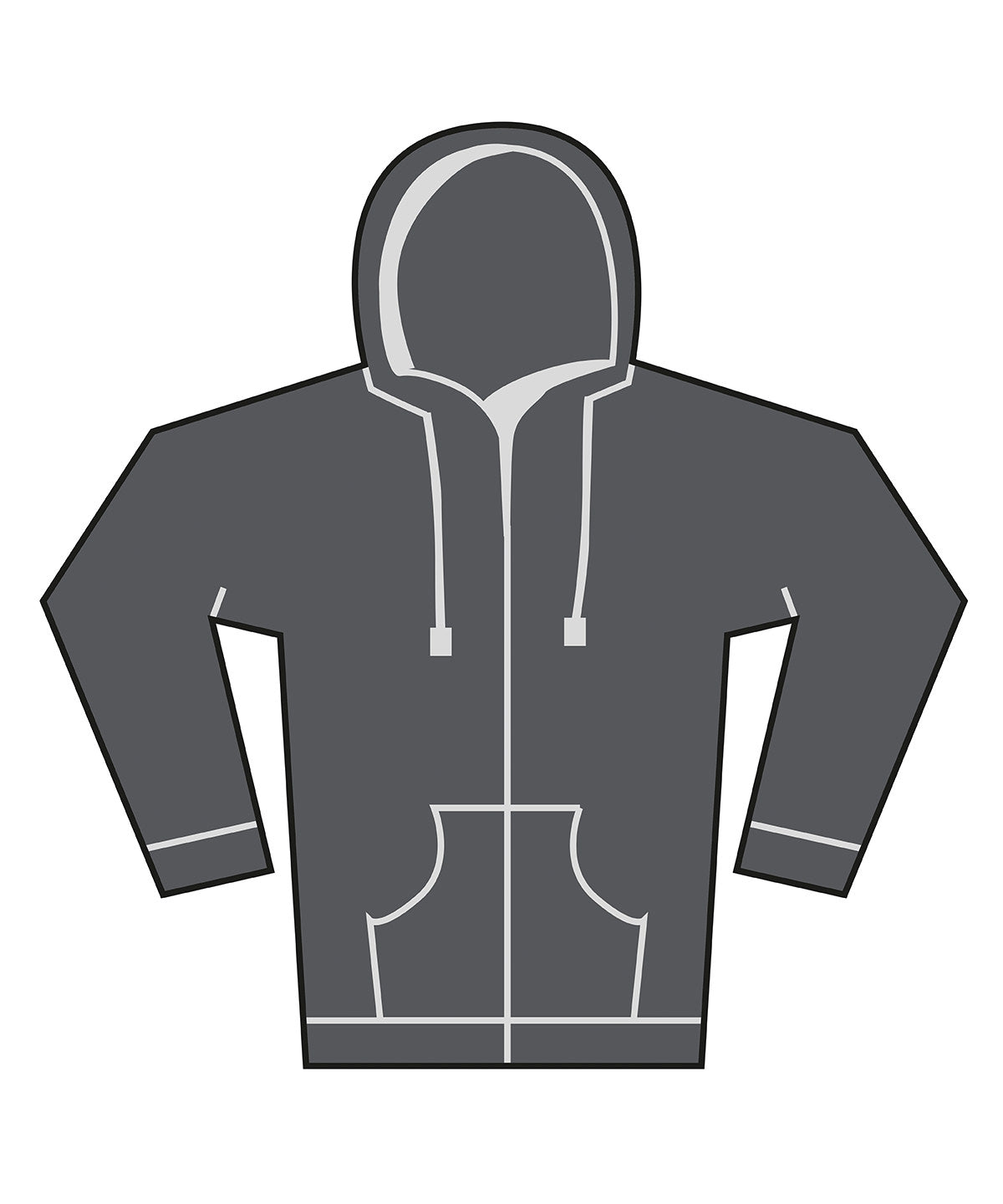 Bella Canvas Unisex Heavy Full-zip Hoodie - Asphalt