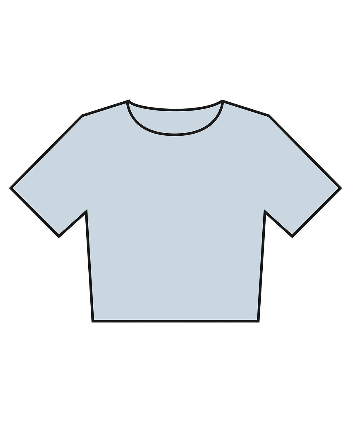 Bella Canvas Women’s Heavyweight Washed Cropped Tee - Light Washed Denim