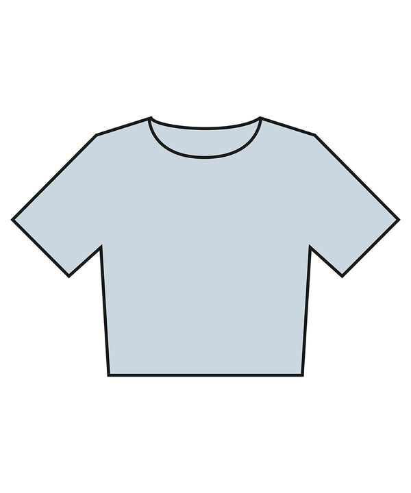 Bella Canvas Women’s Heavyweight Washed Cropped Tee - Light Washed Denim