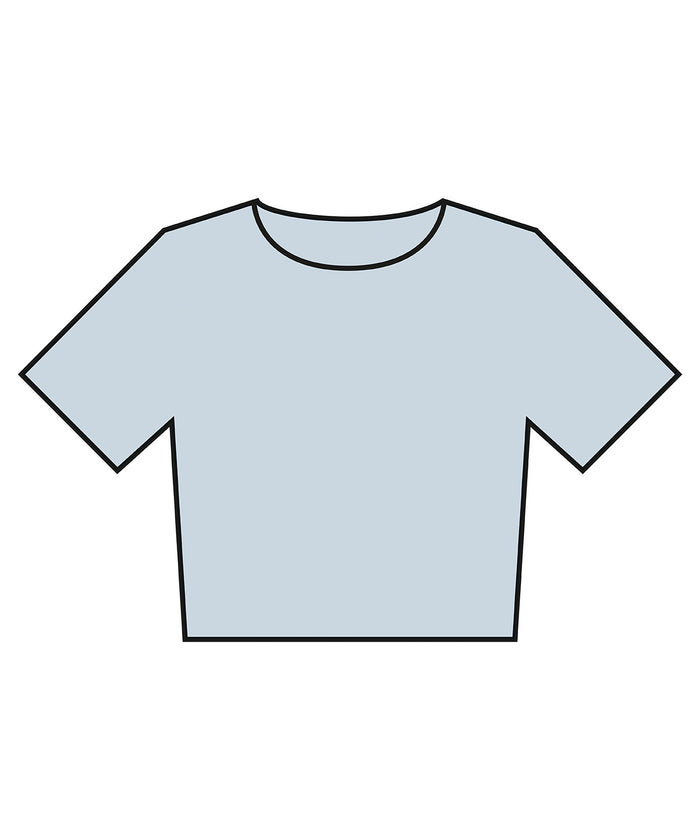 Bella Canvas Women’s Heavyweight Washed Cropped Tee - Light Washed Denim