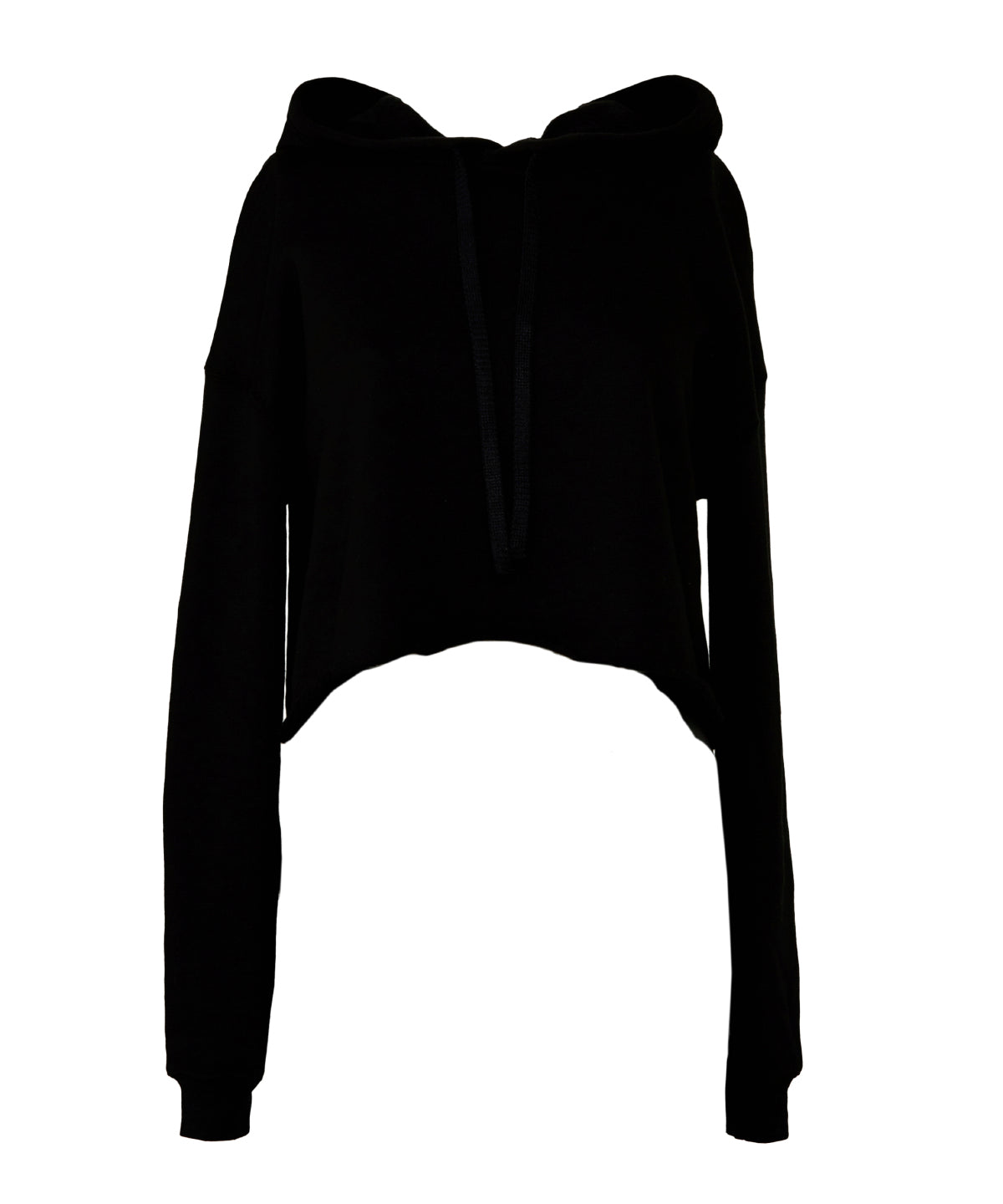 Bella Canvas Women's Cropped Fleece Hoodie - Black