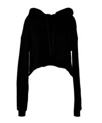 Bella Canvas Women's Cropped Fleece Hoodie - Black