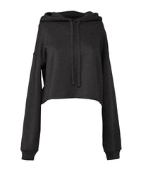 Bella Canvas Women's Cropped Fleece Hoodie - Black