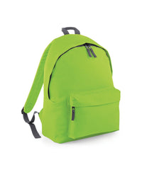 BagBase Original Fashion Backpack - Lime Green/Graphite grey