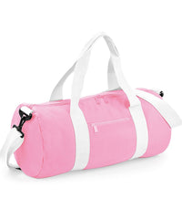 BagBase Original Barrel Bag - Classic Pink/White