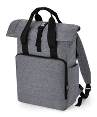 BagBase Recycled Twin Handle Roll-top Laptop Backpack - Grey Marl