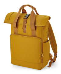 BagBase Recycled Twin Handle Roll-top Laptop Backpack - Mustard
