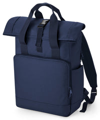 BagBase Recycled Twin Handle Roll-top Laptop Backpack - Navy Dusk
