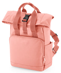 BagBase Recycled Mini Twin Handle Roll-top Backpack - Blush Pink