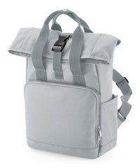 BagBase Recycled Mini Twin Handle Roll-top Backpack - Light Grey