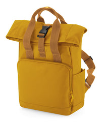 BagBase Recycled Mini Twin Handle Roll-top Backpack - Mustard