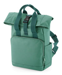BagBase Recycled Mini Twin Handle Roll-top Backpack - Sage Green