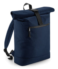 BagBase Recycled Rolled-top Backpack - Navy
