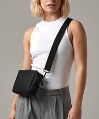 BagBase Matte PU Cross-body Bag - Black