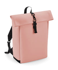 BagBase Matte PU Rolltop Backpack - Nude Pink