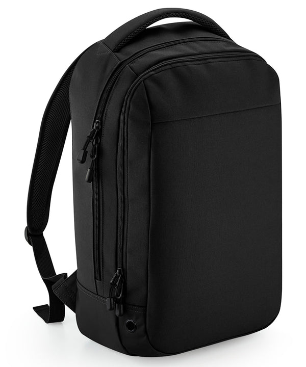 BagBase Athleisure Sports Backpack - Black/Black