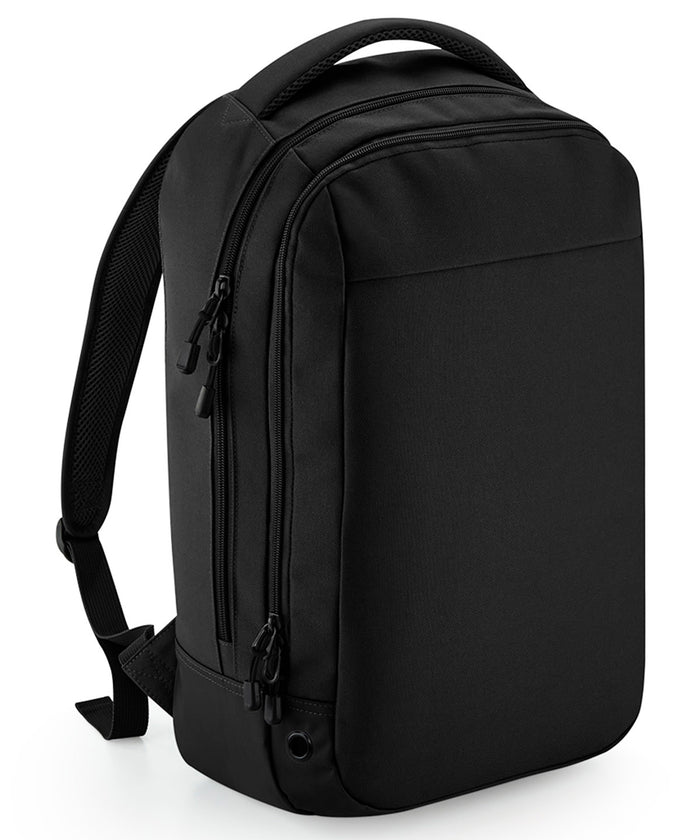 BagBase Athleisure Sports Backpack - Black/Black