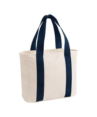 BagBase Edit Canvas Tote - Natural/Navy