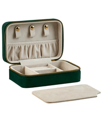 BagBase Velvet Travel Jewellery Box - Dark Emerald