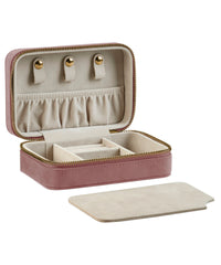 BagBase Velvet Travel Jewellery Box - Rose Quartz