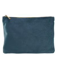 BagBase Velvet Accessory Pouch - Blue Topaz