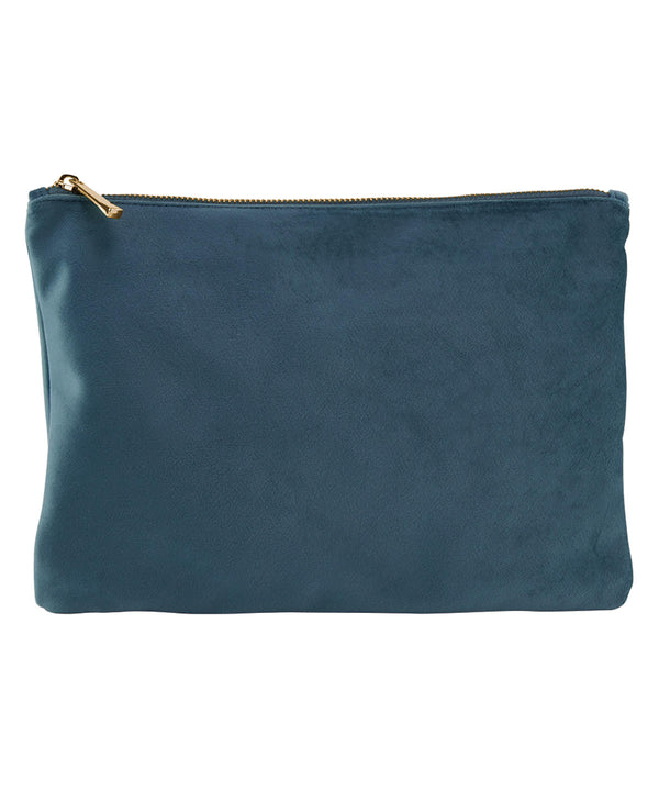 BagBase Velvet Accessory Pouch - Blue Topaz