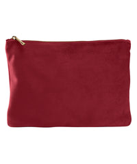 BagBase Velvet Accessory Pouch - Ruby Red