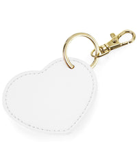 BagBase Boutique Heart Keyclip - Soft White