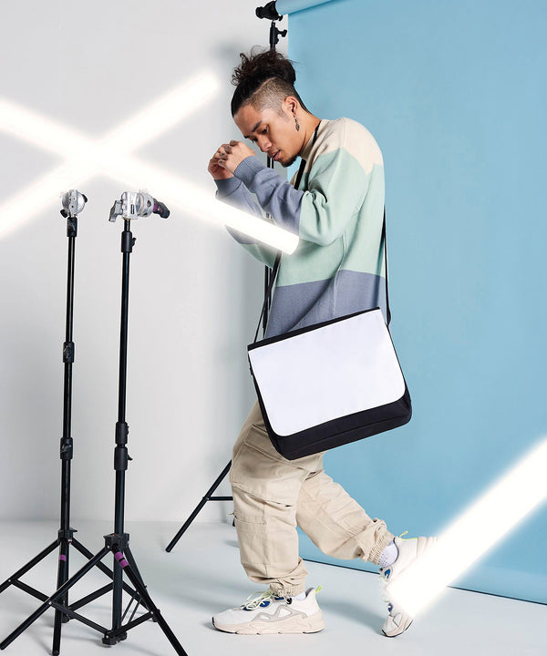 BagBase Sublimation Messenger Bag - Black