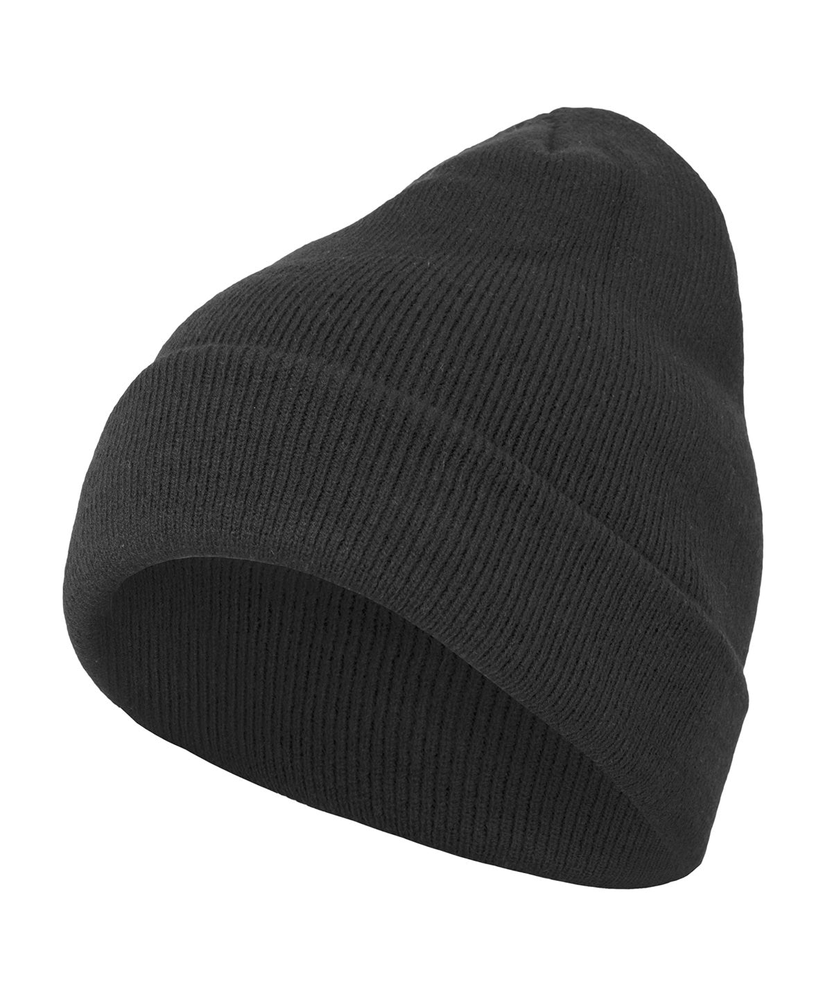 Build Your Brand Heavy Knit Beanie - Black