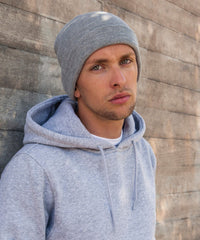 Build Your Brand Heavy Knit Beanie - Black