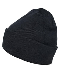 Build Your Brand Heavy Knit Beanie - Navy