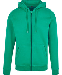 Build Your Brand Heavy Zip Hoodie - Grass Green