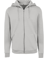 Build Your Brand Heavy Zip Hoodie - Light Asphalt