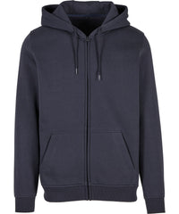 Build Your Brand Heavy Zip Hoodie - Navy
