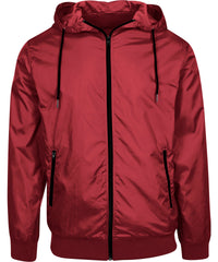 Build Your Brand Wind Runner - Burgundy/Black