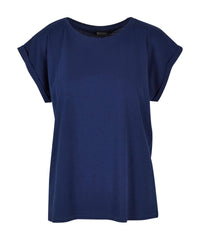 Build Your Brand Women's Extended Shoulder Tee - Light Navy*†