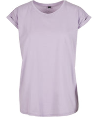 Build Your Brand Women's Extended Shoulder Tee - Lilac*†