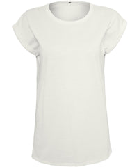 Build Your Brand Women's Extended Shoulder Tee - Ready For Dye*