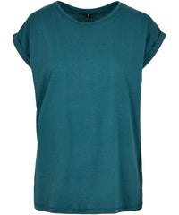 Build Your Brand Women's Extended Shoulder Tee - Teal*†
