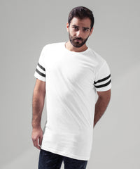 Build Your Brand Stripe Jersey Tee - Black/White