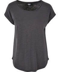 Build Your Brand Women's Long Slub Tee - Dark Shadow