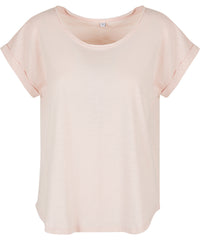 Build Your Brand Women's Long Slub Tee - Pink
