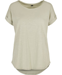 Build Your Brand Women's Long Slub Tee - Soft Salvia